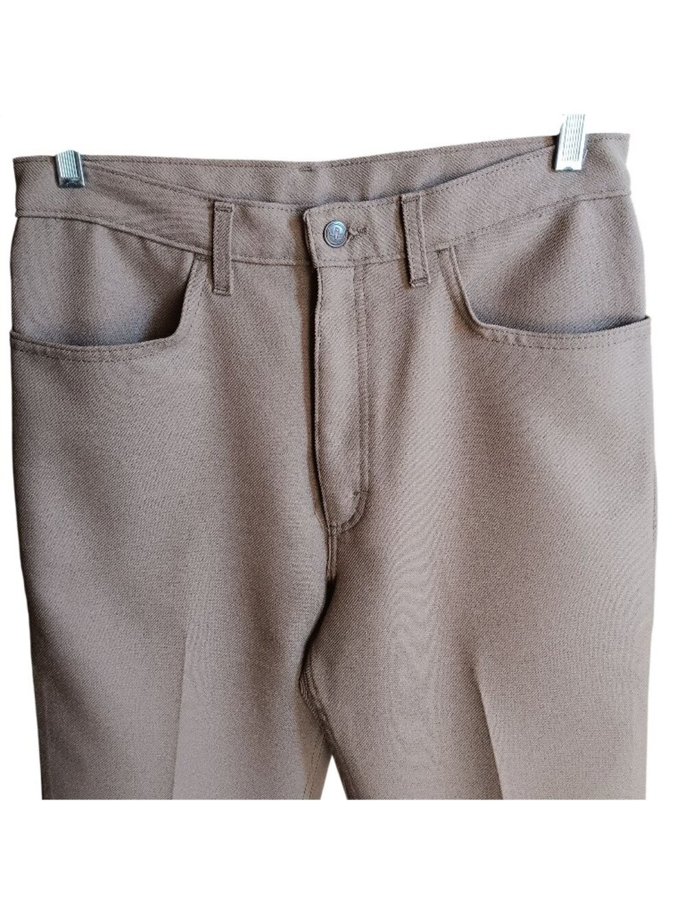 32x30 Vintage Western Sheplers Tan Ranch Pants Made In USA Stretch Polyester